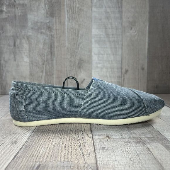 Toms Women's Alpargata Slip On Flats Casual Shoes Chambray Blue Size 7.5 - Picture 7 of 13